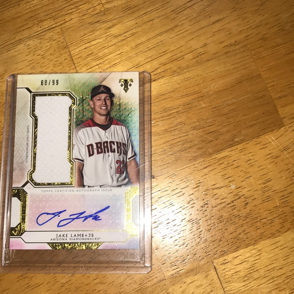 Jake Lamb Diamondbacks Relic Baseball Card /99